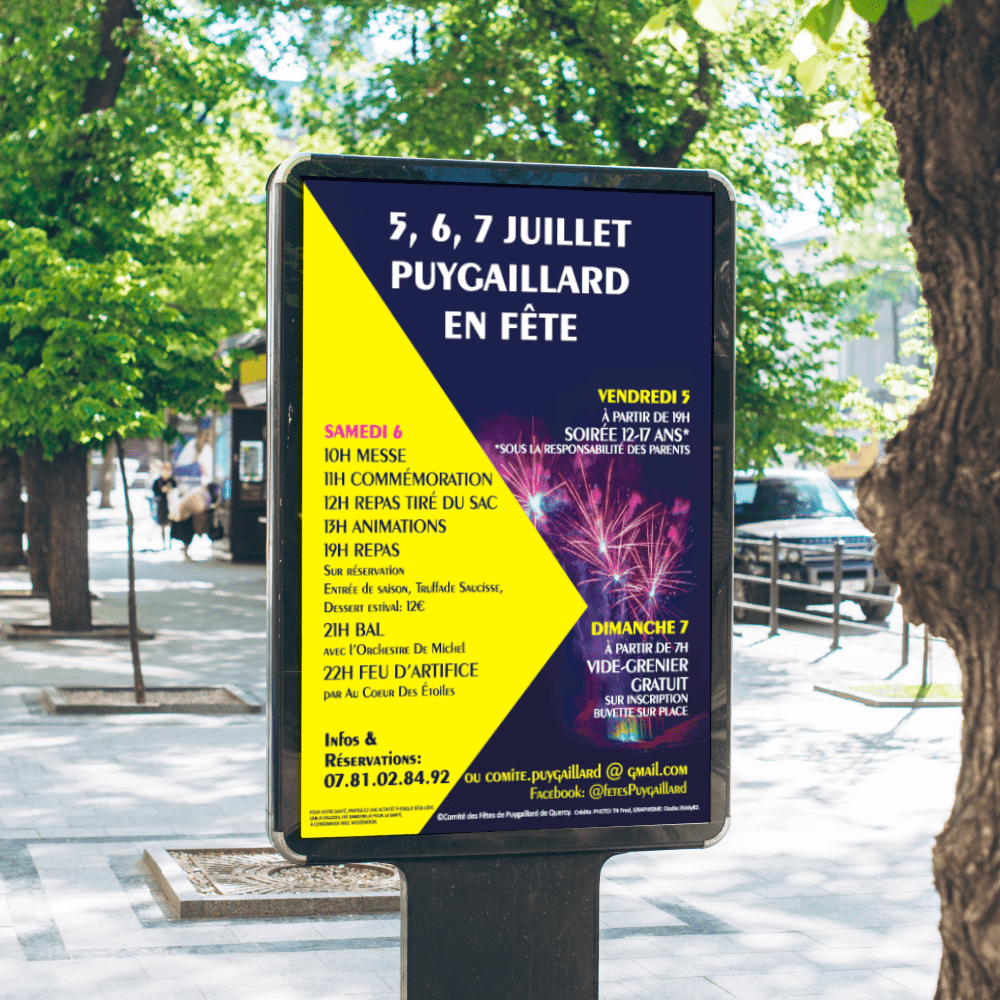 affiche publicitaire dans la rue