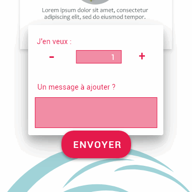 image d'interface pour prototype mobile pour un restaurant fictif et commande d'un article en ligne