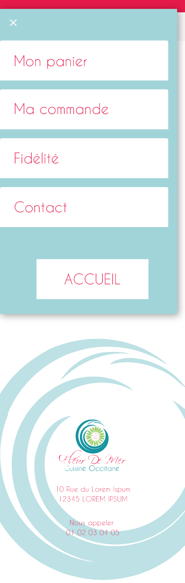 image d'interface pour prototype mobile pour un menu pop-up