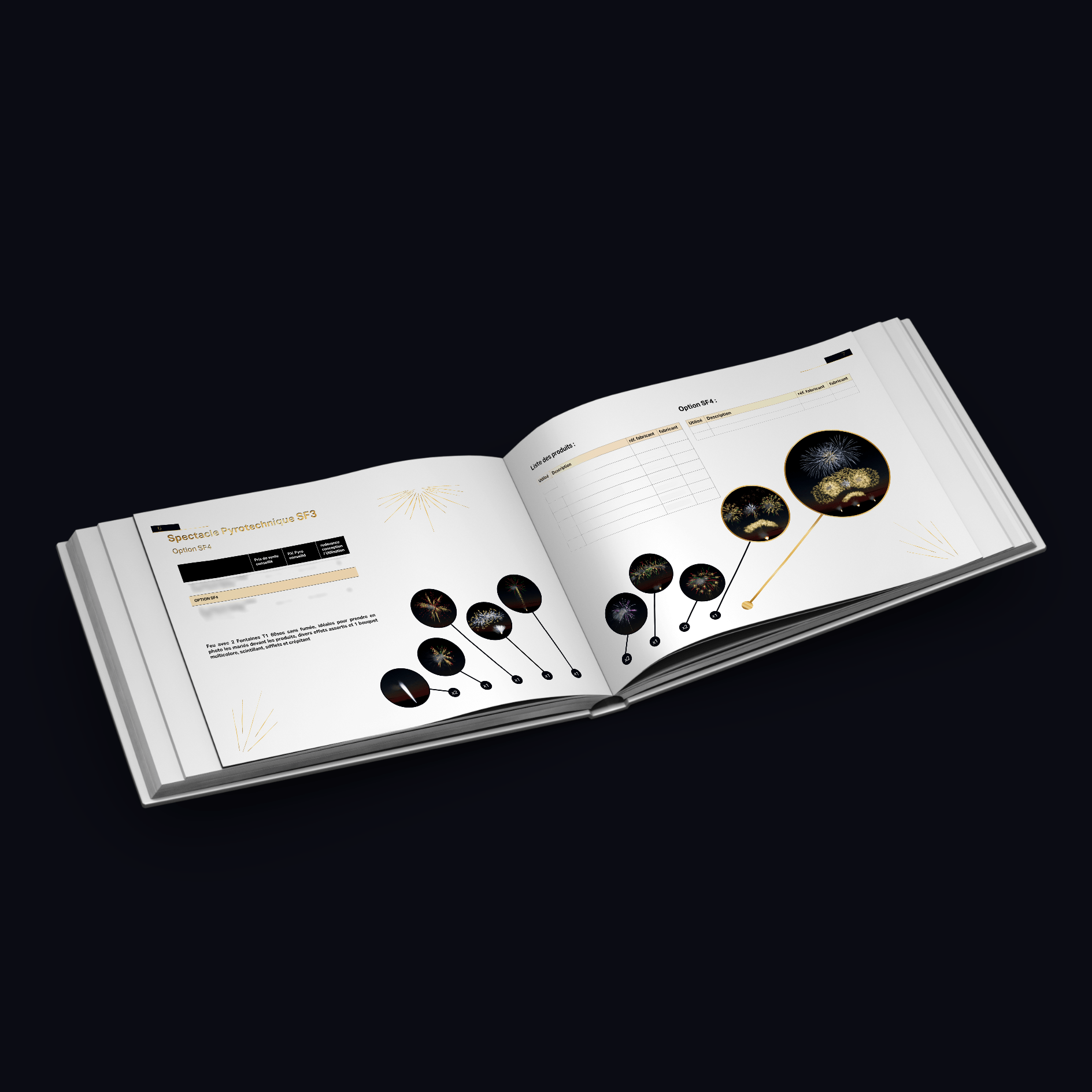 photo de livre catalogue fait sur mesure pour des spectacles
