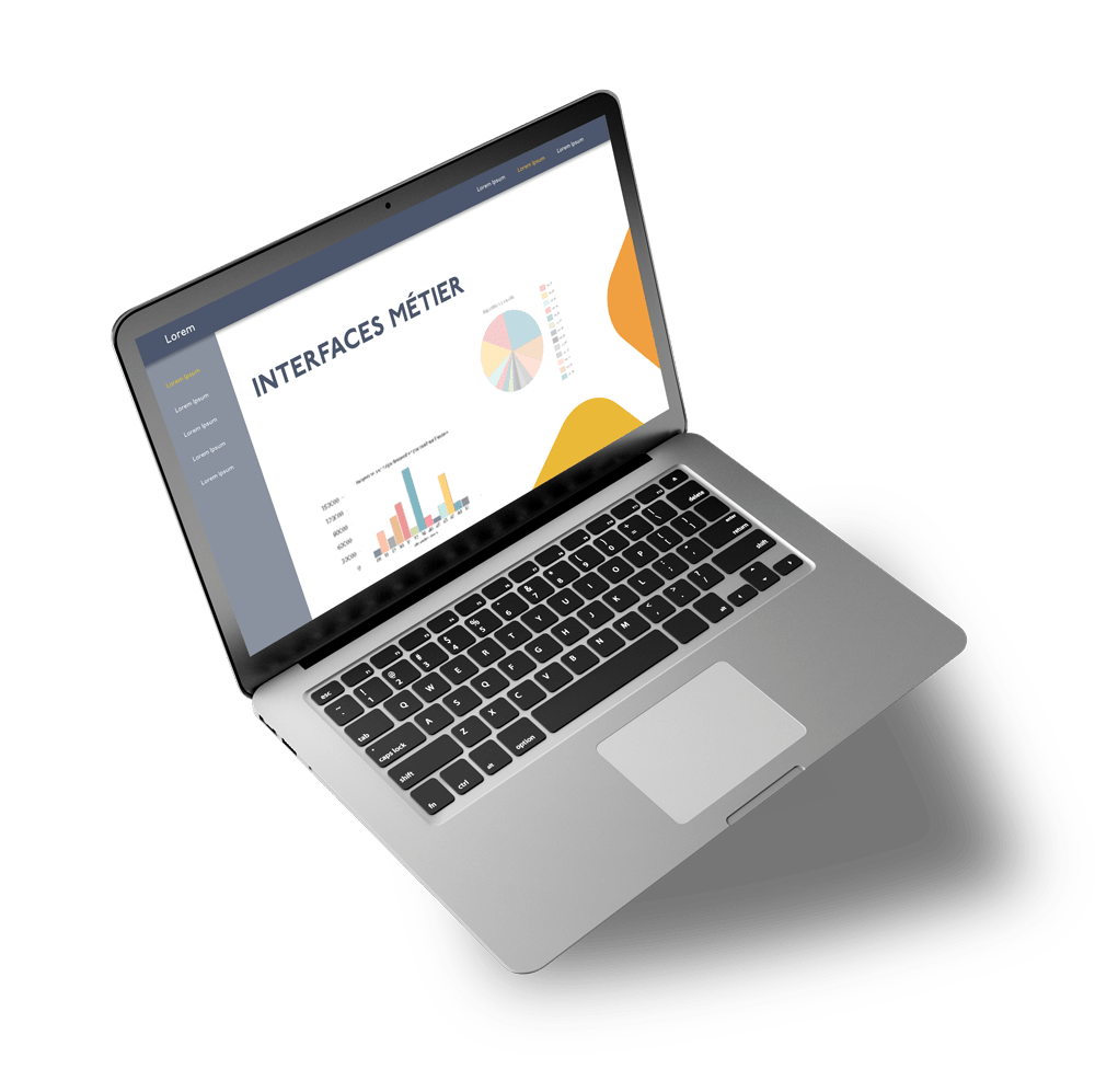 interface métier sur PC portable
