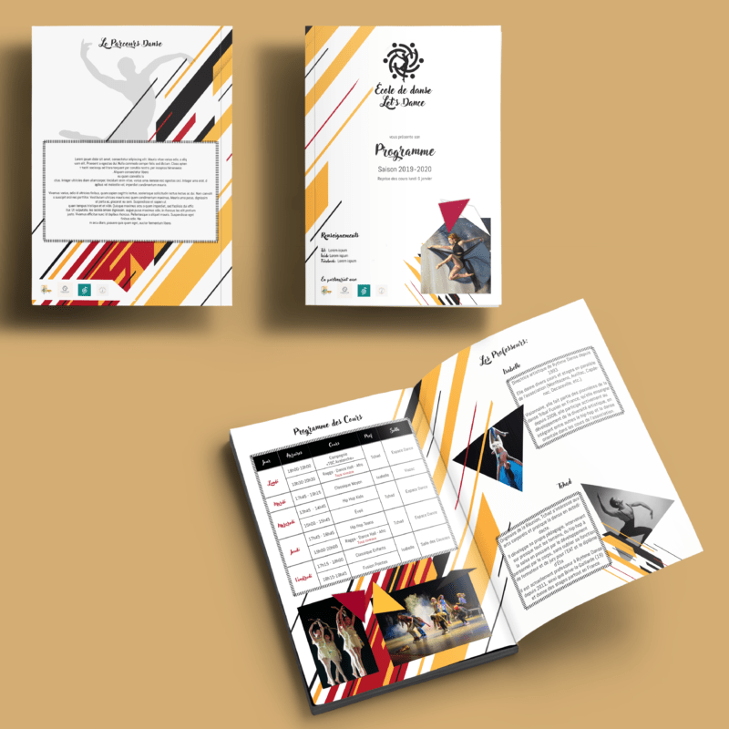 Livret de programme pour une école de danse